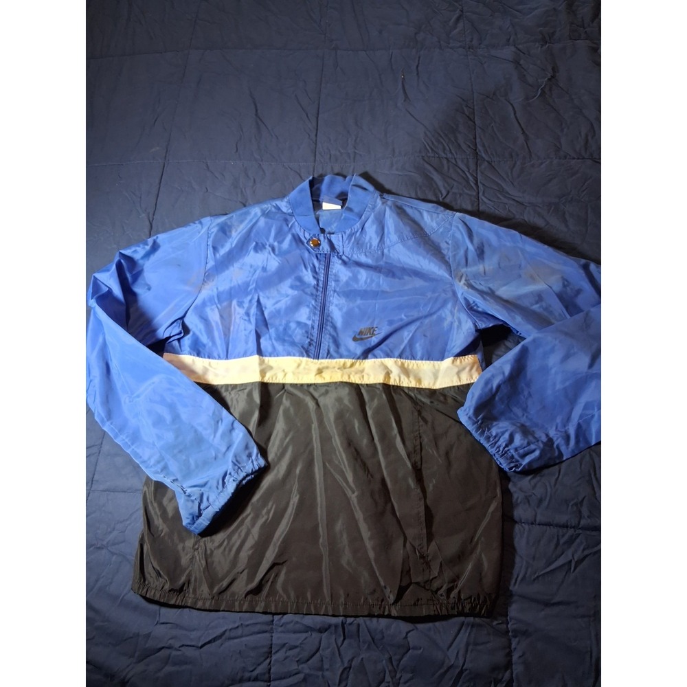 Vintage 80's Nike Windbreaker Quarter Zip Pull Over Light Jacket Size XL